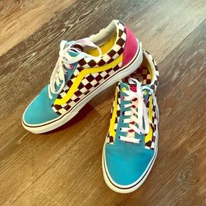 Multicolored Checkered Old Skool Vans